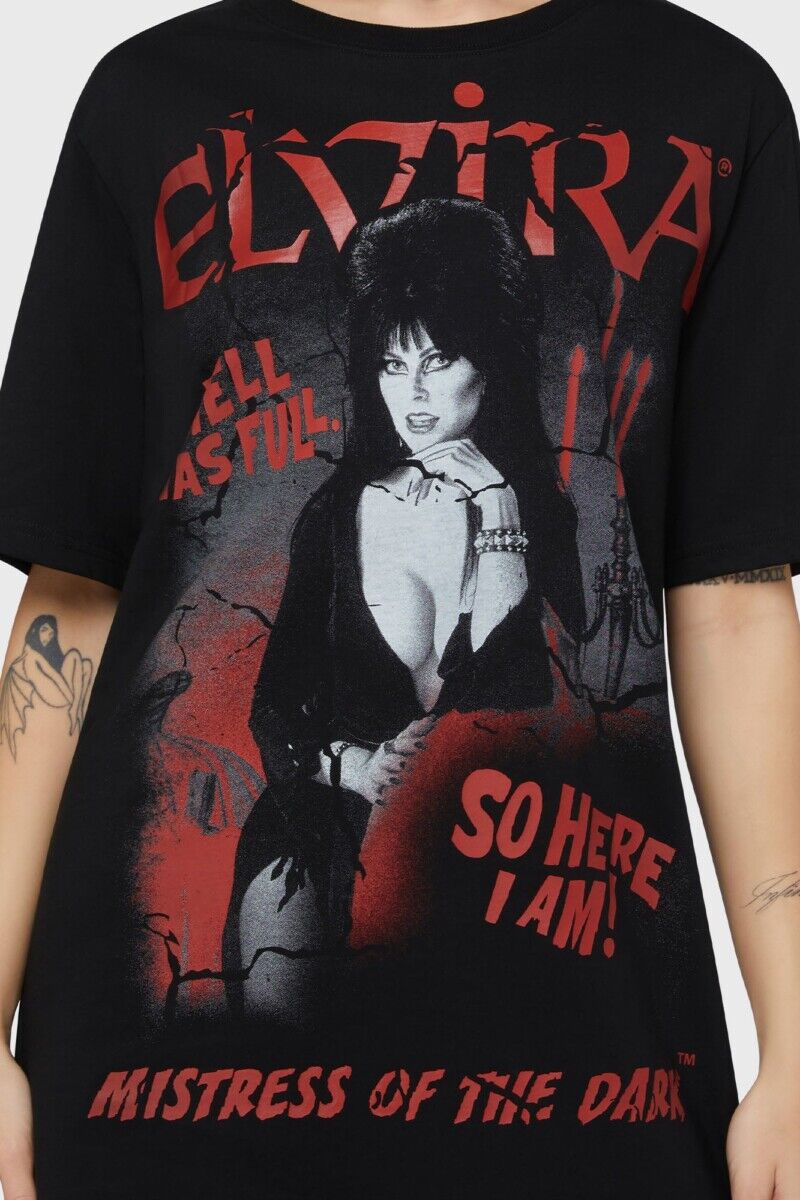 HELL WAS FULL T-SHIRT - ELVIRA LICENCE - Imagen 3